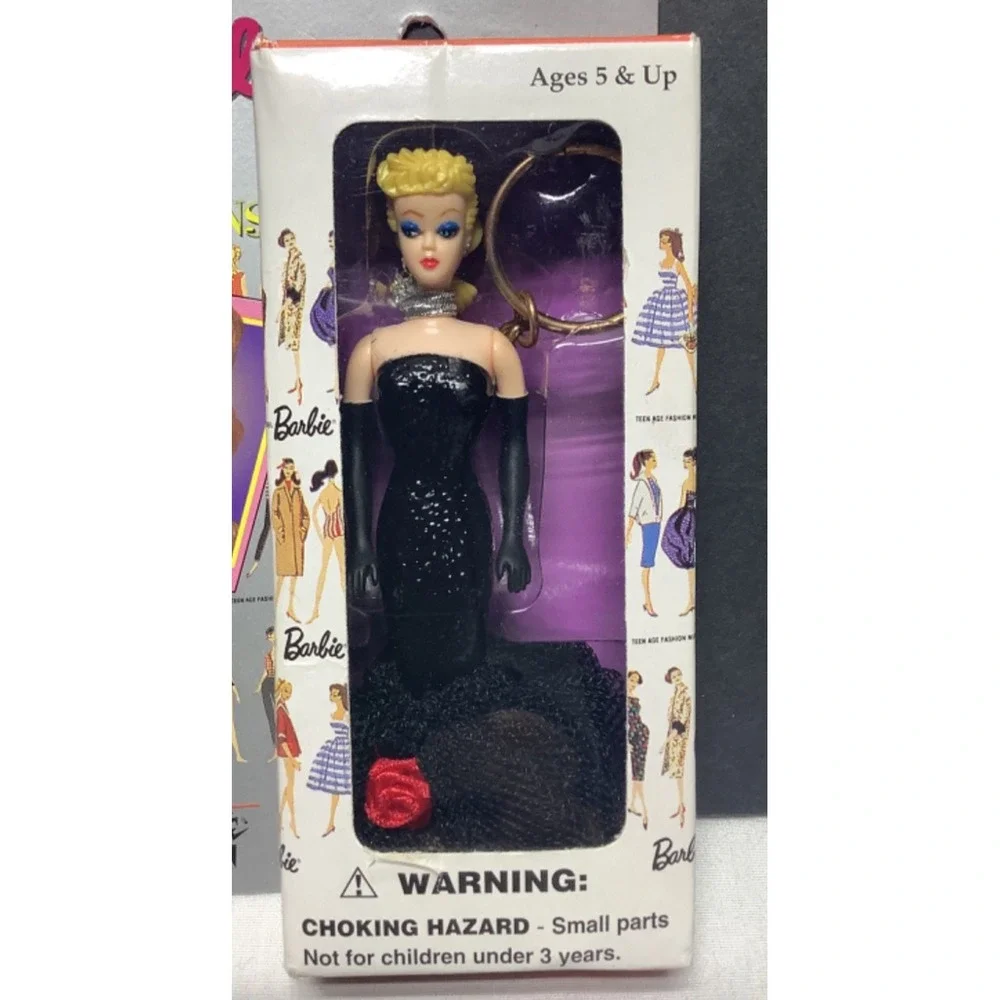 New 1995 Basic Fun Barbie Keychain Doll Miniature 1960 #701-0 NIB